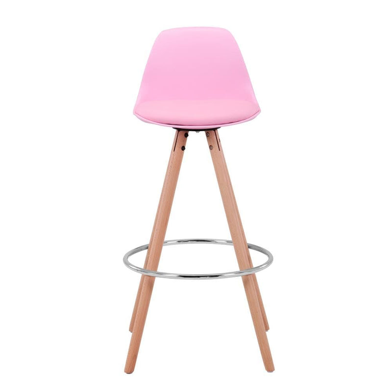 Goldfan Crina Rose PP mit PU Kissen Barhocker 2 Stück