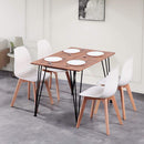 Goldfan Aike Indoor Esstisch mit brauner Tischplatte