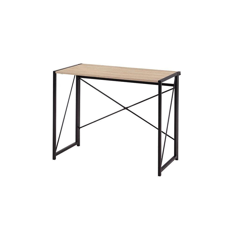 Banka Indoor MDF Brown Top Dining Table Black Powder-Coated Legs Goldfan