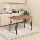 Goldfan Aike Indoor Esstisch mit brauner Tischplatte